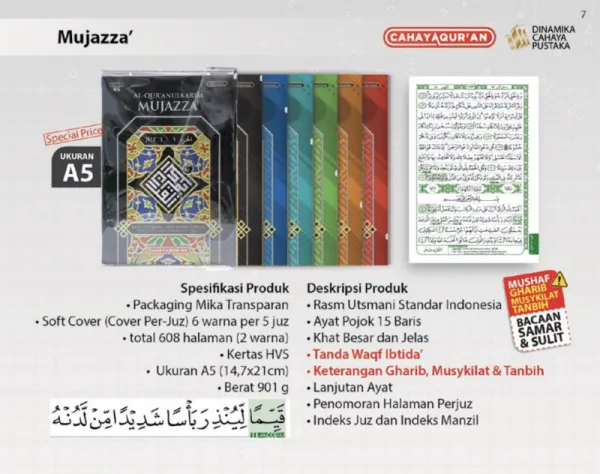 Al-Qur'an Mujazza' A5
