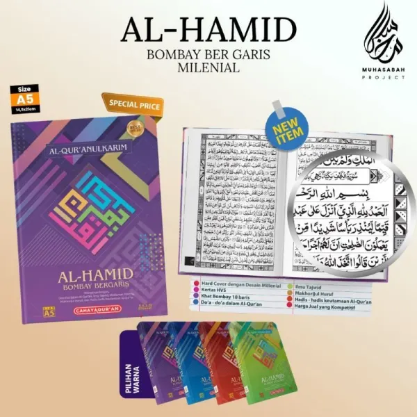 Al-Qur'an Al-Hamid Milenial Bombay Bergaris A5 (HC)