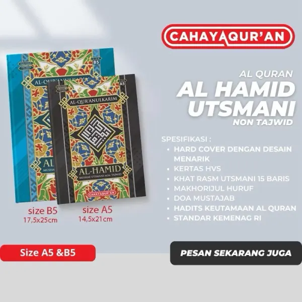 Al-Qur'an Al-Hamid Utsmani Non-Tajwid B5